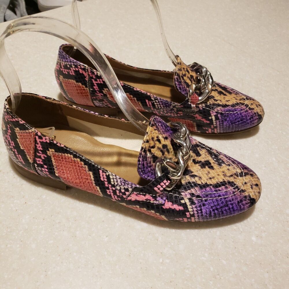 Donald J. Pliner "Balton" Snakeskin Loafers; Size 6 Leather Upper